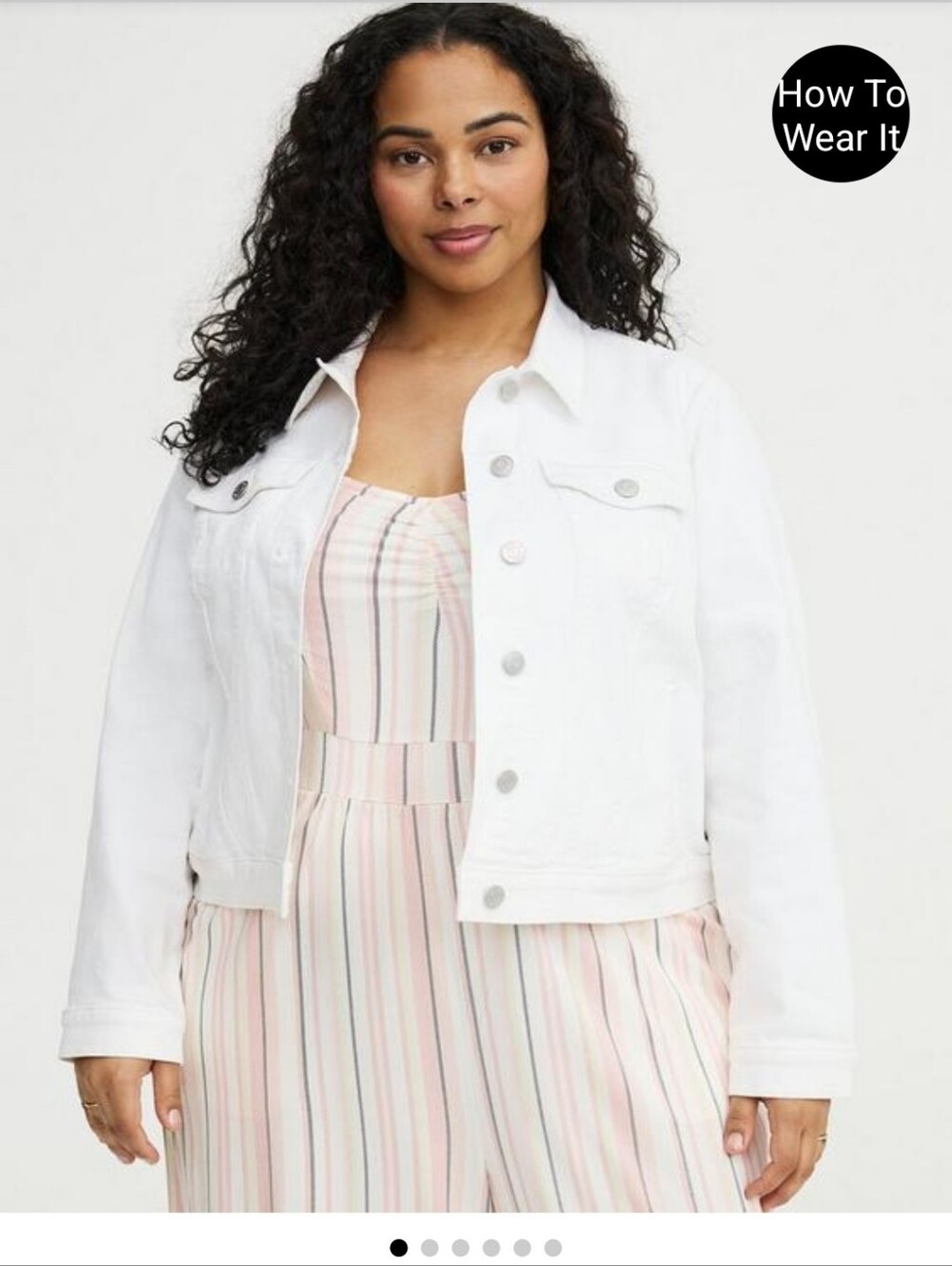 TORRID White Denim Trucker Jacket